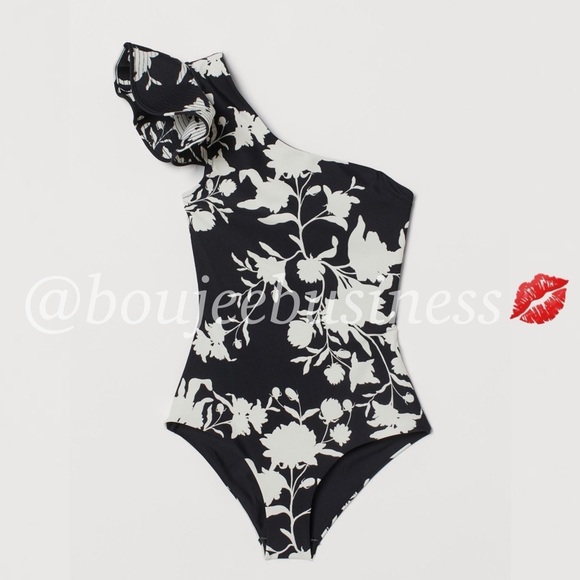 H&M One-Shoulder Swimsuit Bodysuit - Picture 3 of 12